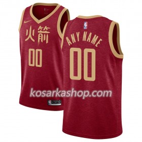 Dres Houston Rockets Prilagođeni Nike 2018-19 City Edition Crvena Swingman